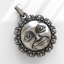 Soleil pendentif turc étoile souriant visage mignonne charmant dernier goujat imprimable 3d bijoux pendentifs 3d print model - Mito3D