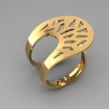Sol anel ouro joalheria prata imprimível impressão jóias imprimíveis sol 3dring arte moda joias argolas 3d print model - Mito3D