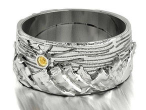 dom cielo anillo joya lujo oro plata imprimible platino belleza mujer hermoso dorado spa proteccion conmoción sello hombres naturaleza diamante luna joyería anillos 3d print model - Mito3D