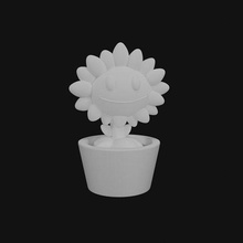 ayçiçeği pvz zombiler 3dprint oyunlar oyuncaklar çiçek bitki Güneş poli Bahçe Yaprak örtüsü altın doğa gümüş ağaç Çiçekler yazdırılabilir 3d print model - Mito3D