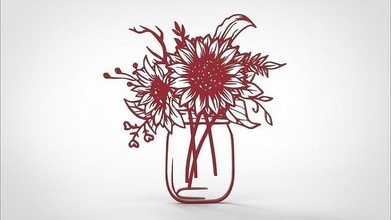 ayçiçeği duvar çerçeve ev dekor sanat iç galeri rahatlama dolgu maddesi kozmetik aksesuar fikstür bitki örtüsü çiçek gül işaret logo modern işaretler hobi kendin yap el araçlar 3d print model - Mito3D