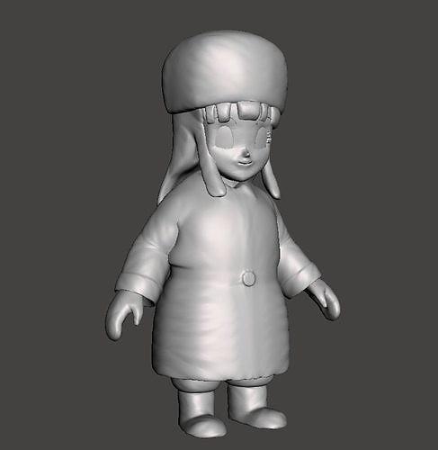 suno 3d modelo menina in casaco chapéu dragão bola dbz esfera jogos brinquedos 3D print model - Mito3D