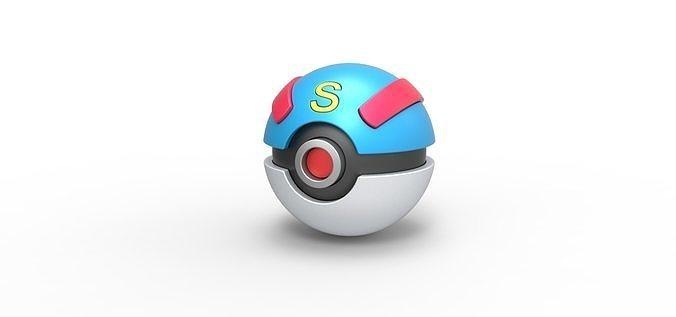 Super Ball Pokeball Pokémon Konzept Container Anime Spielzeug drucken druckbar super Hobby DIY 3d print model - Mito3D