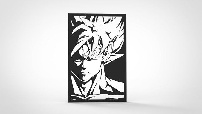 super drachen ball held mauer kunst dekor haus wand dekoration modern innere galerie linderung füllstoff kosmetisch rahmen zubehörteil vorrichtung anime charakter goku manga skulpturen 3D print model - Mito3D