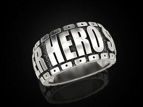super héros bague bijoux impression 3dprinted imprimable anneaux conception bijou d'or or prototypage argent motard noircissement texture 3d print model - Mito3D