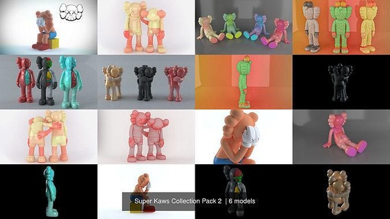 Süper kaws Toplamak paketlemek 2 Sanat bape yüce nike heykel sanat oyuncak yeezy reçine organlar üzgün susam sokak ayı tuğla 3dprint oyunlar oyuncaklar 3d print model - Mito3D
