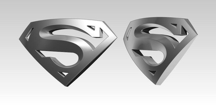 super logotipo símbolo super homen filme maravilha herói traje quadrinho heroi dc justiça desenho animado imprimível cnc homem joalheria pingentes 3d print model - Mito3D