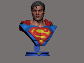 super man busto hero game character racing fast speed esculrtura estatatua arte dsgne 3d zbrush superhero iron art sculptures 3d print model - Mito3D