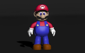 super mario supermario figure nintendo toy 3dprinting 3dprint man character video game statue games toys 3d print model - Mito3D