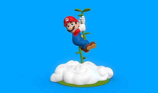 super mario 3d impression nuages nintendo jouet Jeu art plante sculptures 3d print model - Mito3D