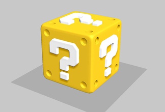 súper mario misterio bloquear tecnología juegos cubo plastico escultura estatua divertido pregunta caja juguete dibujos animados juguetes juego accesorios 3d print model - Mito3D