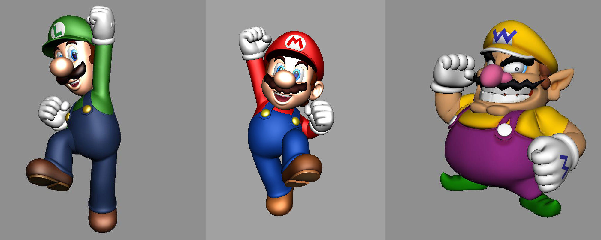 süper mario nintendo tampon 3 paketlemek luigi wario video oyunu değiştirmek wii zelda smashbros oyun istasyonu xbox oyunlar oyuncaklar 3D print model - Mito3D