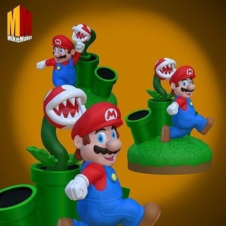 Süper Mario heykel nintendo diyorama video oyun değiştirmek prenses şeftali Luigi benzin pompası parçalamak kardeşler sonik kart Sanat heykeller 3d print model - Mito3D