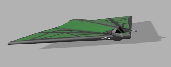 super phantom bomber hobby-diy vehicle airplane art shape triangle military gunship 3dprinting hobby diy other 3d print model - Mito3D