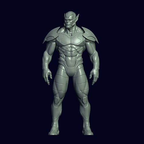 super skrull meraviglia uomo scienza netto ferro comico arte sculture 3D print model - Mito3D