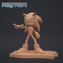 super sonic 3d printing printable miniature figurine cute table toy statue cartoon trending latest games toys 3d print model - Mito3D