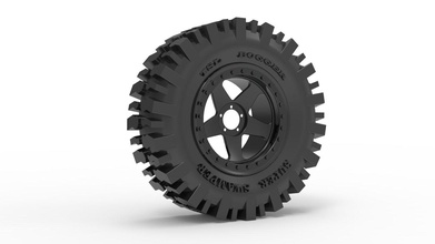 super swamper tsl bogger scale tire rim interco wheel industry 3d printable resin hobby diy automotive 3d print model - Mito3D