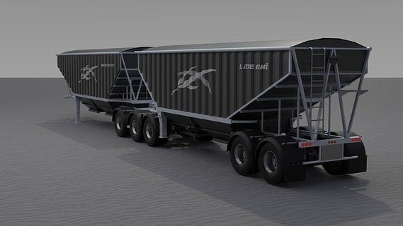 super trailer model design 3d prototip truck tractor industrial vehicle cargo heavy transport automotive wheel loader lorry eurotruck printer car container delivery semi hobby diy 3d print model - Mito3D