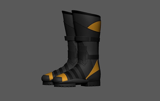 superhéroe botas súper héroe ropa calzado zapatos moda diseño piernas 3d print model - Mito3D