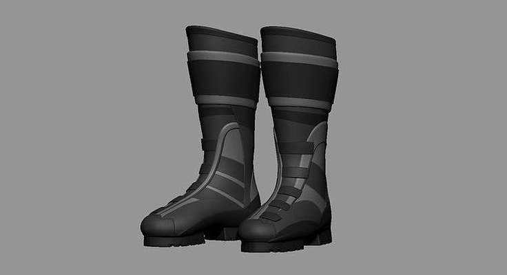 superhéroe botas 2 ropa calzado moda personaje bota zapato pie cuero vestir zapatilla zapatos deporte nike héroe militar súper 3d print model - Mito3D