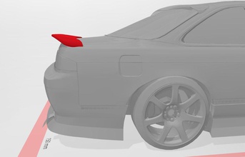supermade estilo asa rc rcdrift deriva silvia s13 s14 s15 180sx carro veículo corrida kit corpo passatempo faça automotivo 3d print model - Mito3D
