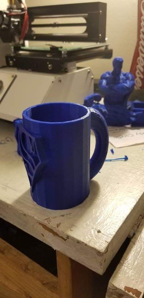 superman-tasse maison de la famille cuisine l'artisanat bois chambre boisson table l'équipement artisan à l'intérieur le conteneur outil manger 3D print model - Mito3D