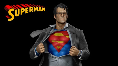 superman - clark kent 3d print batman dc statue sculpture man figure miniature art character collectionable sculptures 3d print model - Mito3D