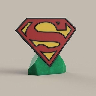 superuomo logo superuomo Batman i fumetti meraviglia dc film statua logo figura Clark Kent eroe carattere arte uomo Ragno krypton giustizia lega burlone supereroe 3d print model - Mito3D