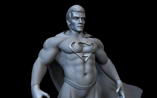 superhombre 3d impresión modelo maravilla héroe cómic superhéroe dc súper imprimible justicia disfraz rígido batman hombre araña Arte esculturas 3d print model - Mito3D