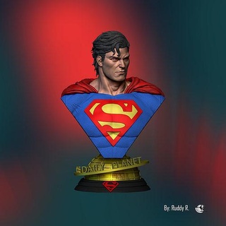 Süpermen büst heykel Toplamak komik dc Sanat heykeller 3d print model - Mito3D