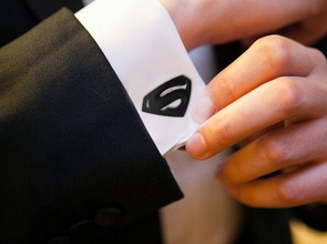 superman cufflinks marvel reeve villain hero fashion challenge 3d print model - Mito3D