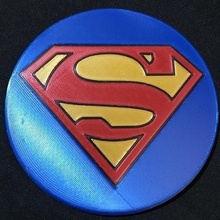Superman emblème Coaster super héros bande dessinée dc dessin animé maison bar barware verres boisson badge accessoires 3d print model - Mito3D