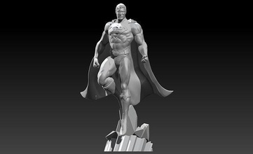 superhombre ventilador arte estatua 3d impresión modelo listo figura dc batman imprimir 3dmodel escultura resina figurilla coleccionable fan esculturas 3d print model - Mito3D
