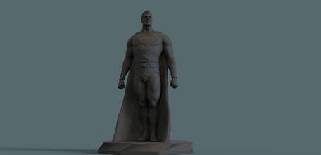 übermensch of stahl torso körper anatomie skulptur statue dc comics superheld held justiz kunst skulpturen 3d print model - Mito3D