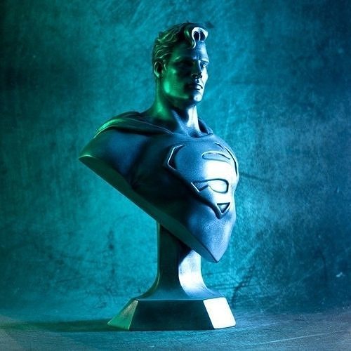 superman man of steel bust dc superhero dcomics art sculptures 3D print model - Mito3D