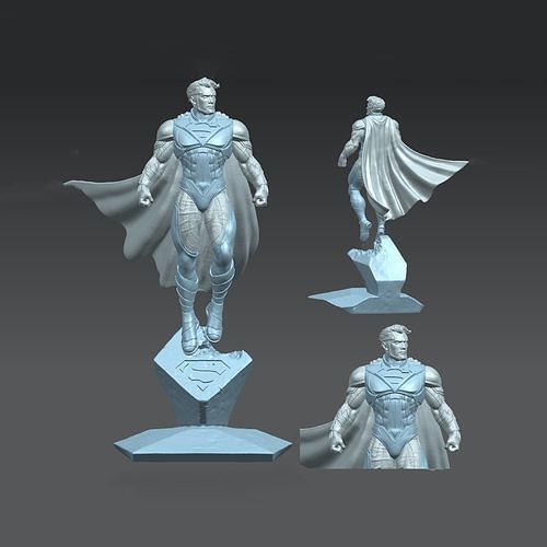 superman miniatures 3d modèle prêt impression dc super héros statue figurines personnage concept sci bande dessinée batman joker merveille sombre chevalier dessin animé jeux jouets homme films costume art sculptures 3D print model - Mito3D