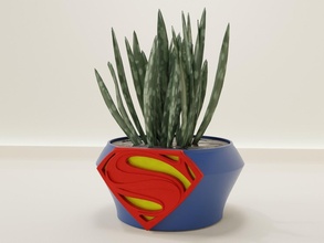 Superman plante pot 69 cactus fleur forme abstrait bol vase succulent articles ménagers vaisselle décor botanique jardinage vert maison drainer d'appartement 3d print model - Mito3D