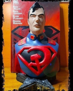superman red son bust superman dc dccomics justiceleague redson bust costume batman statue marvel comic justice art sculptures batman bust  3d print model - Mito3D