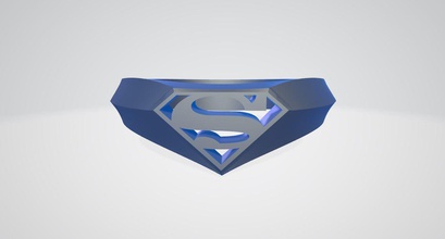 superman sceau bague anneaux bijou bijoux super bande dessinée bandes dessinées espérer échapper krypton clark kent espace conception technologie mode dc 3d print model - Mito3D
