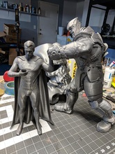 superman vs thanos stl endgame figure 3dprinting 3d print mashup sculpture hottoys dc marvel avengers games toys 3d print model - Mito3D