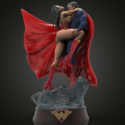 superman wonder woman wonderwoman dc sculpture hobby diy 3D print model - Mito3D