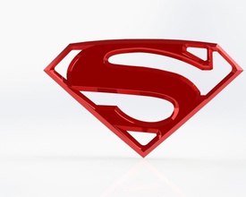 übermensch symbol solidworks 3d logo emblem batman superman kunst zeichen logos 3d print model - Mito3D