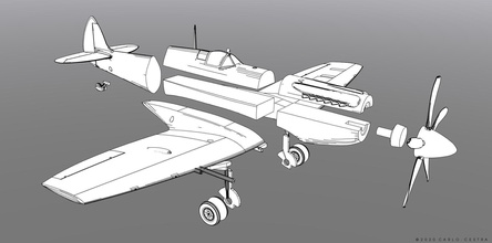 supermarine spitfire mk xii avión la aeronave fuselaje militar diorama vehículo hobby modelo fabricación de modelos construcción el modelado diy afición bricolaje otros 3d print model - Mito3D