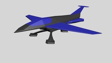 supersonic aircraft designer fighter jet fast airplane bomber military retro games toys 3d print model - Mito3D