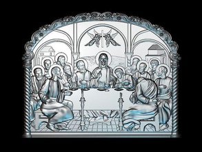 last supper 3d model cnc machines printers apostoles relief bible cathedral catholicism christ christianity church easter god greenthursday jesus judas prayer religion thelastsupper decor religiou object house 3d print model - Mito3D