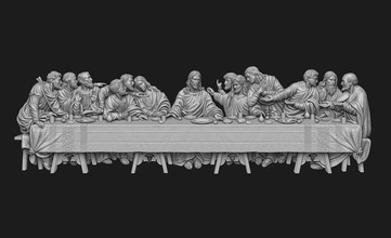 son akşam yemeği bas relief no arka fon kutsal kitap takı mücevher cnc rahatlama isa tanrı judas elçilerin i̇şleri hıristiyan katolik dini din vinci vesika çapraz haç sanat heykeller 3d print model - Mito3D