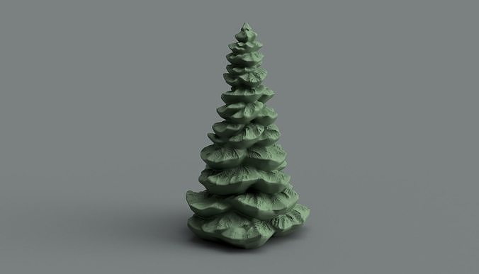 supportless christmas pine tree christmas winter sculpture leaf snow forest bush nature terrain tree christma snowman frosty art sculptures 3D print model - Mito3D