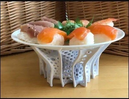 Sushi Container Teller Halter Unterstützung Lebensmittel Japan Fisch japanisch Lachs asiatisch Sashimi maki Meer Koch Verschiedenes Küche Restaurant Haus Essen 3d print model - Mito3D