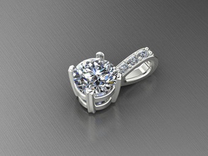 suspensão de 6 jóias ouro prata anel dedo diamante pingente pulseira sergi suporte pingentes 3d print model - Mito3D