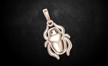 suspensión escarabajo 68 la joyería 3dprinted diseño de moda oro joya impresión printabl imprimible creación prototipos anillo los anillos plata y belleza diamante colgantes 3d print model - Mito3D